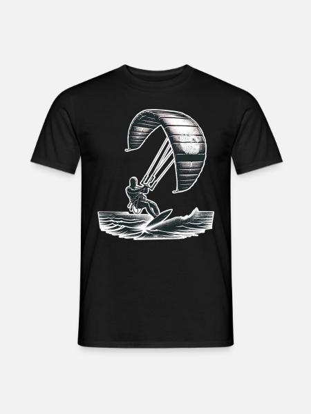 Kitesurfen Kitesurfer Kiteboard - Männer T-Shirt - Schwarz