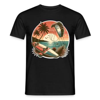 Kitesurf Kitesurfer Kiteboard - T-shirt homme - noir - Devant - AI Model Male 178 light (178cm)