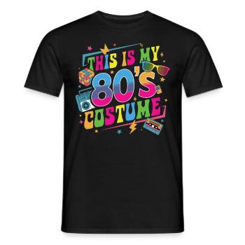 This Is My 80s Costume - Men's T-Shirt - black - Front - AI Model Male 178 light (178cm)