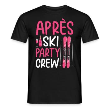 Après Ski Party Crew - Men's T-Shirt - black - Front - AI Model Male 178 light (178cm)