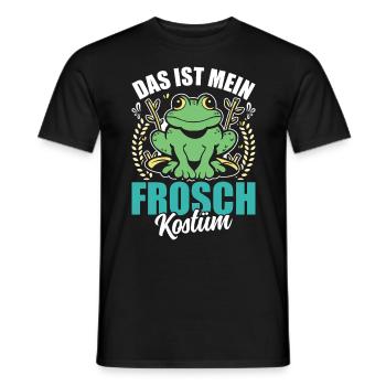 Karneval Party Frösche DAS IST MEIN FROSCHKOSTÜM - Männer T-Shirt - Schwarz - Vorne - AI Model Male 178 light (178cm)