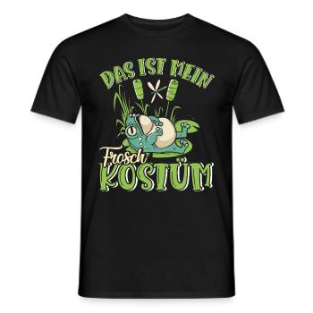 Karneval Party Frösche DAS IST MEIN FROSCHKOSTÜM - Männer T-Shirt - Schwarz - Vorne - AI Model Male 178 light (178cm)