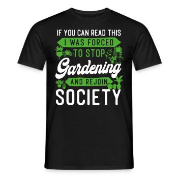 Plant Lover Gardening If You Can - Men's T-Shirt - black - Front - AI Model Male 178 light (178cm)