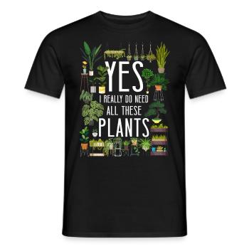 Amateur de plantes jardinage , je - T-shirt homme - noir - Devant - AI Model Male 178 light (178cm)