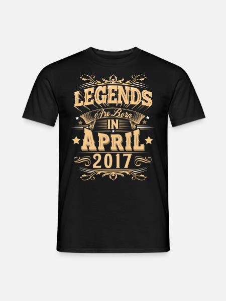 April 2017 Birthday Legend - Men's T-Shirt - black