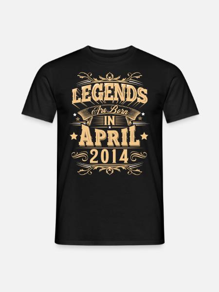 April 2014 Birthday Legend - Men's T-Shirt - black