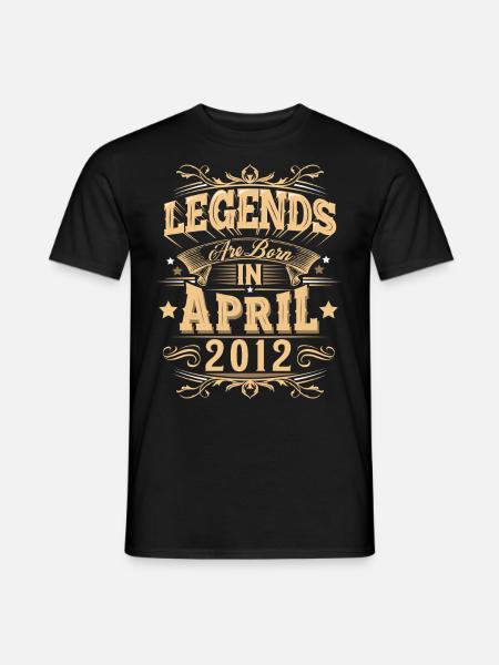 April 2012 Birthday Legend - Men's T-Shirt - black