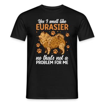 , je sens l’Eurasier Spitz Eurasien - T-shirt homme - noir - Devant - AI Model Male 178 light (178cm)