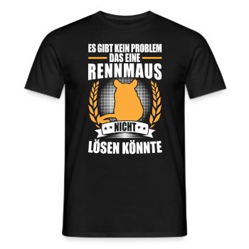 Gerbille résout mes problèmes de gerbille rongeur - T-shirt homme - noir - Devant - AI Model Male 178 light (178cm)