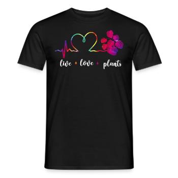 Amoureux des plantes Jardinage Amour en direct - T-shirt homme - noir - Devant - AI Model Male 178 light (178cm)
