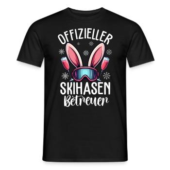 Superviseur officiel du lapin de ski - T-shirt homme - noir - Devant - AI Model Male 178 light (178cm)