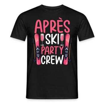Équipe de fête après ski - T-shirt homme - noir - Devant - AI Model Male 178 light (178cm)