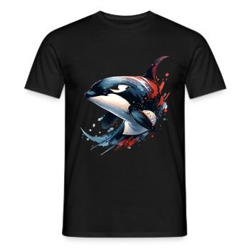 Orque Épaulard - T-shirt homme - noir - Devant - AI Model Male 178 light (178cm)
