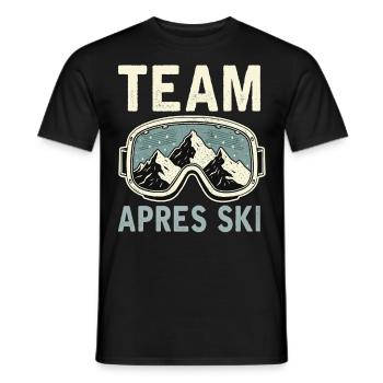 Équipe Après-Ski - T-shirt homme - noir - Devant - AI Model Male 178 light (178cm)