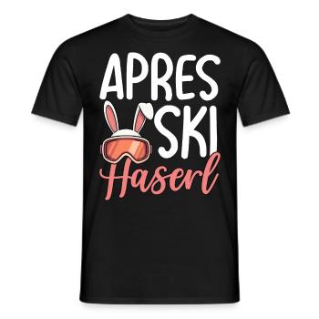 Lapin d’après-ski - T-shirt homme - noir - Devant - AI Model Male 178 light (178cm)