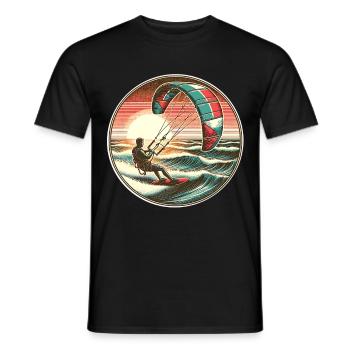 Kitesurf Kitesurfer Kiteboard - T-shirt homme - noir - Devant - AI Model Male 178 light (178cm)