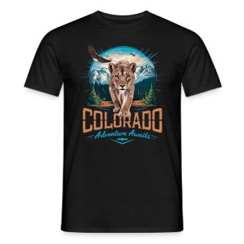 Colorado Adventure – Conception de la nature sauvage et de la nature - T-shirt homme - noir - Devant - AI Model Male 178 light (178cm)
