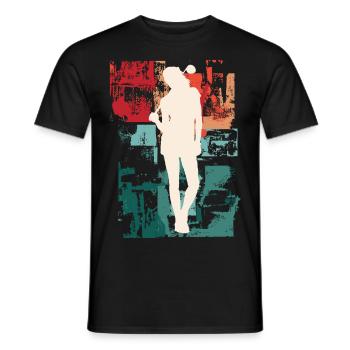 Golf Golfen Golferin Spielerin Sport Hobby Vintage - Männer T-Shirt - Schwarz - Vorne - AI Model Male 178 light (178cm)
