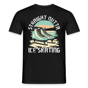 Schlittschuhläufer Schlittschuhlaufen Schlittschuh - Männer T-Shirt - Schwarz - Vorne - AI Model Male 178 light (178cm)
