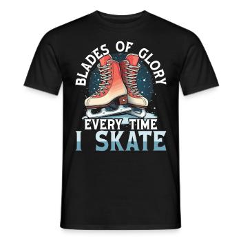Schlittschuhläufer Schlittschuhlaufen Schlittschuh - Männer T-Shirt - Schwarz - Vorne - AI Model Male 178 light (178cm)