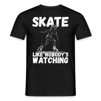 patineur patineur patin à glace patin à glace - T-shirt homme - noir - Devant - AI Model Male 178 light (178cm)