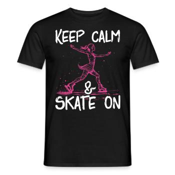 Schlittschuhläufer Schlittschuhlaufen Schlittschuh - Männer T-Shirt - Schwarz - Vorne - AI Model Male 178 light (178cm)