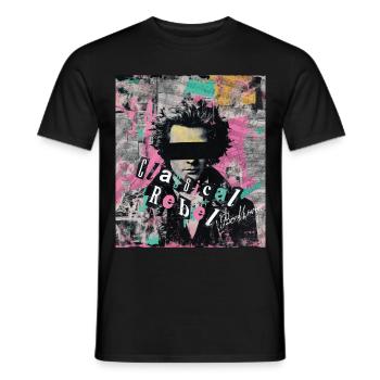 Beethoven Klassische Rebel Punk Kunst Collage - Männer T-Shirt - Schwarz - Vorne - AI Model Male 178 light (178cm)