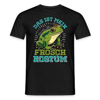 Karneval Party Frösche DAS IST MEIN FROSCHKOSTÜM - Männer T-Shirt - Schwarz - Vorne - AI Model Male 178 light (178cm)