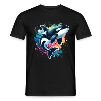 Orque Épaulard - T-shirt homme - noir - Devant - AI Model Male 178 light (178cm)