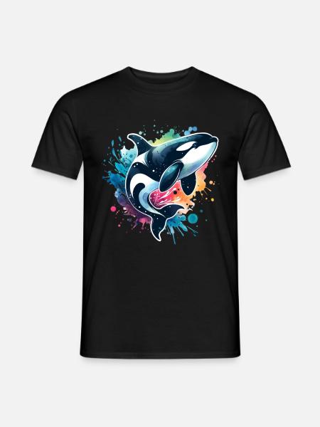 Orca Schwertwal - Männer T-Shirt - Schwarz