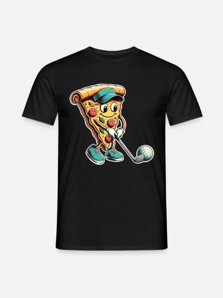 Golf Pizza - Men's T-Shirt - black