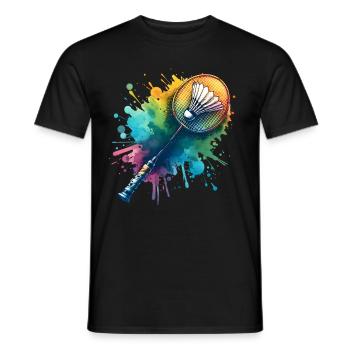 Badminton - T-shirt homme - noir - Devant - AI Model Male 178 light (178cm)