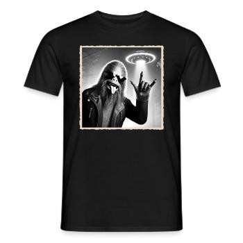Rock, Rocker, Rock Musik, Heavy Metal, Rock Hand - Männer T-Shirt - Schwarz - Vorne - AI Model Male 178 light (178cm)