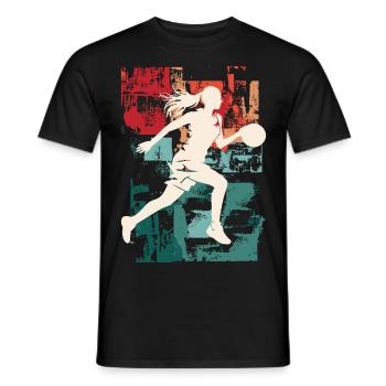 basket-ball femme basketteur joueur de basket-ball - T-shirt homme - noir - Devant - AI Model Male 178 light (178cm)
