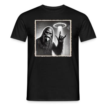 Rock, Rocker, Rock Music, Heavy Metal, Rock Hand - Men's T-Shirt - black - Front - AI Model Male 178 light (178cm)