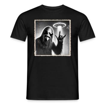 Rock, Rocker, Rock Music, Heavy Metal, Rock Hand - Men's T-Shirt - black - Front - AI Model Male 178 light (178cm)