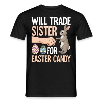 Échangera la sœur contre des bonbons de Pâques - T-shirt homme - noir - Devant - AI Model Male 178 light (178cm)