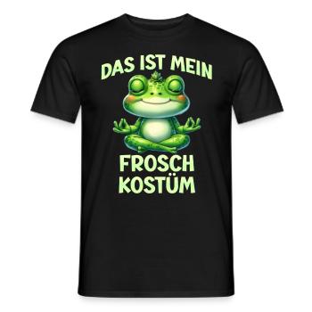 Karneval Party DAS IST MEIN FROSCHKOSTÜM Lustiges - Männer T-Shirt - Schwarz - Vorne - AI Model Male 178 light (178cm)