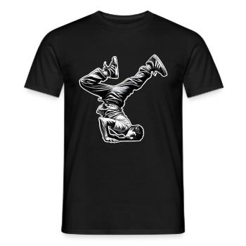 Breakdancing - Men's T-Shirt - black - Front - AI Model Male 178 light (178cm)