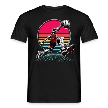 Basket-ball Joueurs de basket-ball - T-shirt homme - noir - Devant - AI Model Male 178 light (178cm)