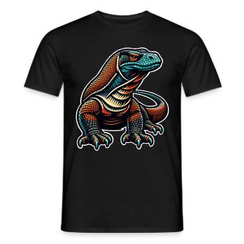 Komodo Dragon - Männer T-Shirt - Schwarz - Vorne - AI Model Male 178 light (178cm)