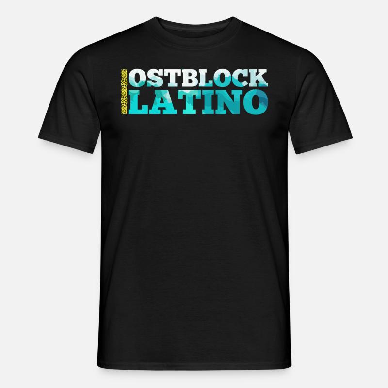 Ostblock Latino Kasache Kasachstan Geschenk - Männer T-Shirt - Schwarz