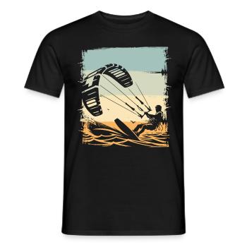 Kitesurf Kitesurfer Kiteboard - T-shirt homme - noir - Devant - AI Model Male 178 light (178cm)