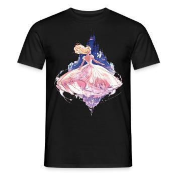 Prinzessin vor Traum Schloss - Männer T-Shirt - Schwarz - Vorne - AI Model Male 178 light (178cm)