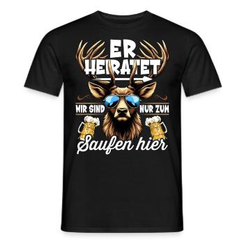 Junggesellenabschied Männer T-Shirt JGA Poltern - Männer T-Shirt - Schwarz - Vorne - AI Model Male 178 light (178cm)