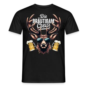 Junggesellenabschied Männer T-Shirt JGA Poltern - Männer T-Shirt - Schwarz - Vorne - AI Model Male 178 light (178cm)