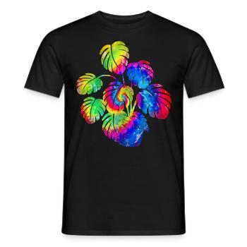 Amateur de plantes jardinage Tie Dye - T-shirt homme - noir - Devant - AI Model Male 178 light (178cm)