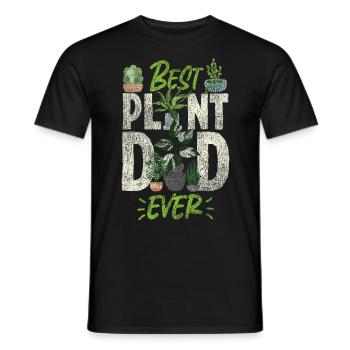 Plant Lover Gardening Dad Best - Men's T-Shirt - black - Front - AI Model Male 178 light (178cm)