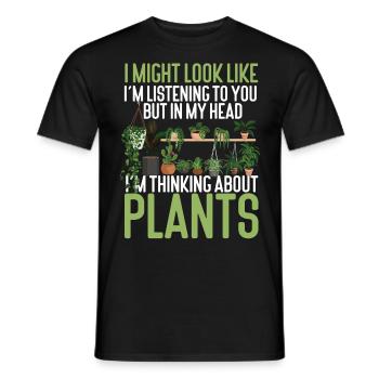 Plant Lover Gardening I Might Look - Men's T-Shirt - black - Front - AI Model Male 178 light (178cm)