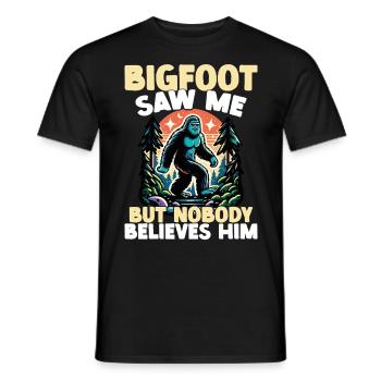 Drôle de Bigfoot m’a vu, mais personne - T-shirt homme - noir - Devant - AI Model Male 178 light (178cm)